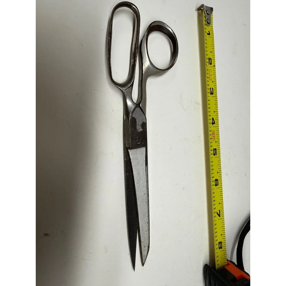 Vintage Jefferson 8 Inch Tailor Shears Forged Steel Industrial Sewing Scissors